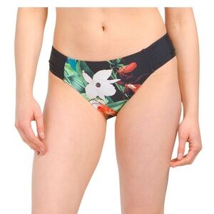 Jantzen Tab Side Hipster Botanical Floral Swim Bottom Size 16 NWT Bikini Hi Cut